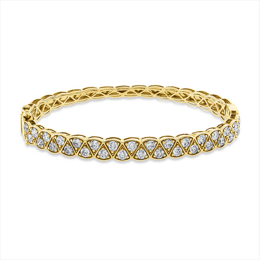 Armreif 18 kt GG, 31 Brill. 2,55 ct, TW-si