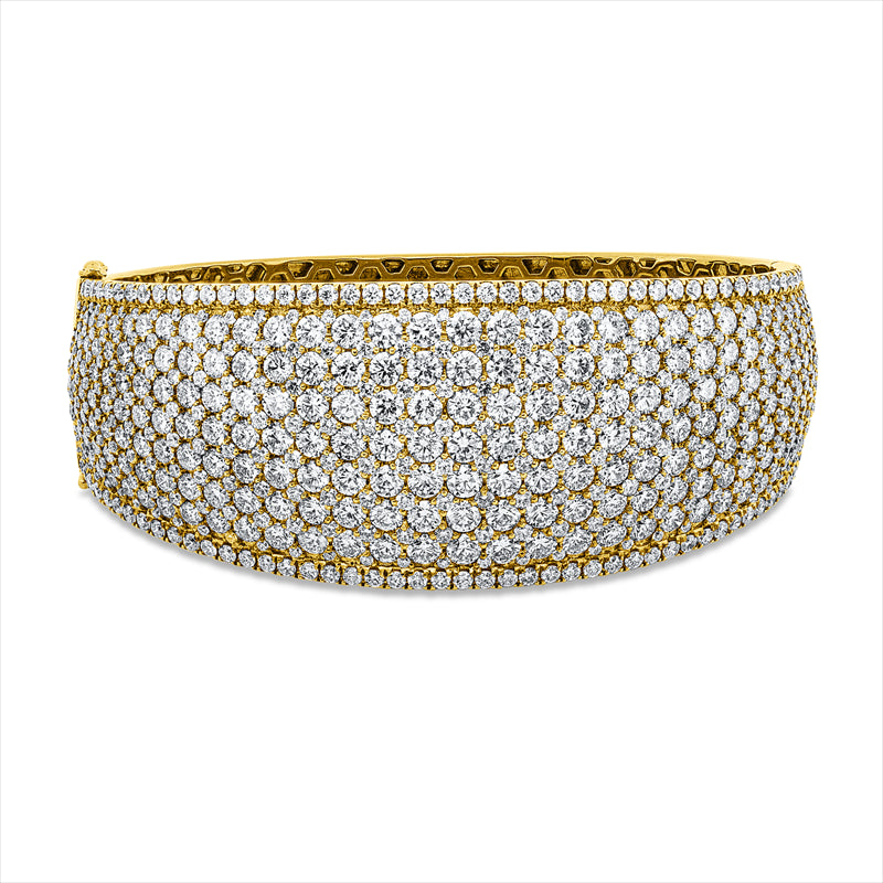 Armreif 18 kt GG, 597 Brill. 18,46 ct, TW-si