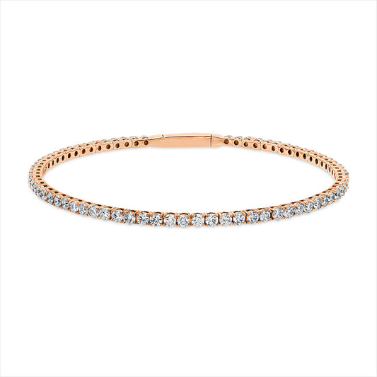 Armreif 18 kt RG, 72 Brill. 2,81 ct, TW-si
