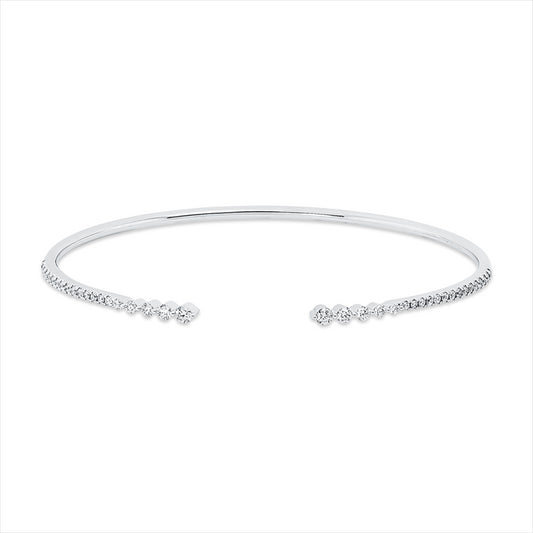 Armreif 18 kt WG, 40 Brill. 0,47 ct, TW-si
