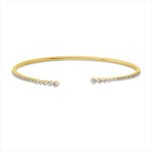 Armreif 18 kt GG, 40 Brill. 0,47 ct, TW-si