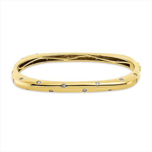 Armreif 18 kt GG, 34 Brill. 0,89 ct, TW-si