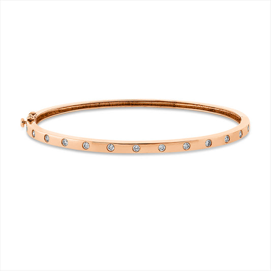 Armreif 18 kt RG, 13 Brill. 0,36 ct, I-si