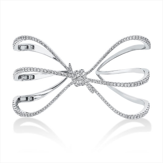 Armreif 18 kt WG, 191 Brill. 2,37 ct, TW-si