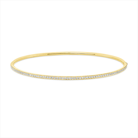 Armreif 18 kt GG, 75 Brill. 0,52 ct, TW-si