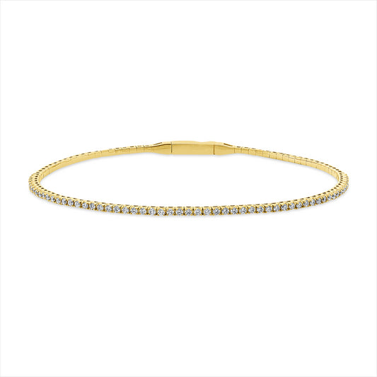 Armreif 18 kt GG, 57 Brill. 0,56 ct, TW-si