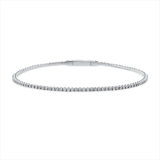Armreif 18 kt WG, 57 Brill. 0,56 ct, TW-si