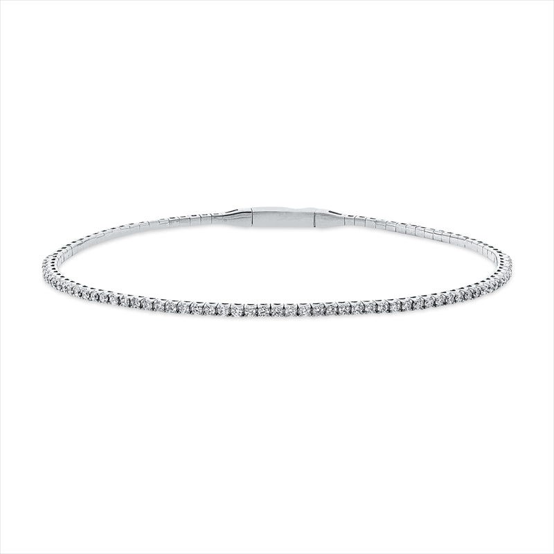 Armreif 18 kt WG, 57 Brill. 0,56 ct, TW-si