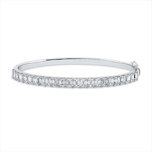 Armreif 18 kt WG, 23 Sm.schliff 7,16 ct, TW-vsi