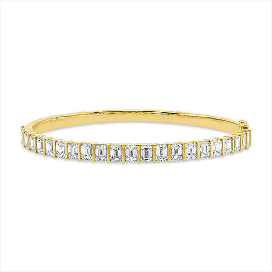 Armreif 18 kt GG, 22 Sm.schliff 6,86 ct, TW-si