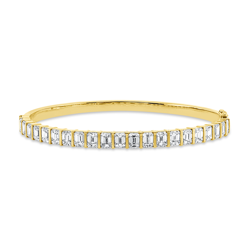 Armreif 18 kt GG, 22 Sm.schliff 6,86 ct, TW-si