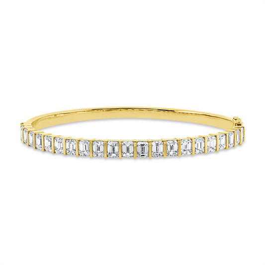 Armreif 18 kt GG, 22 Sm.schliff 6,86 ct, TW-si