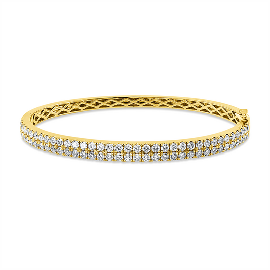 Armreif 18 kt GG, 72 Brill. 2,26 ct, TW-si