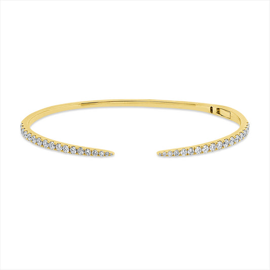 Armreif 18 kt GG, 36 Brill. 0,98 ct, TW-si