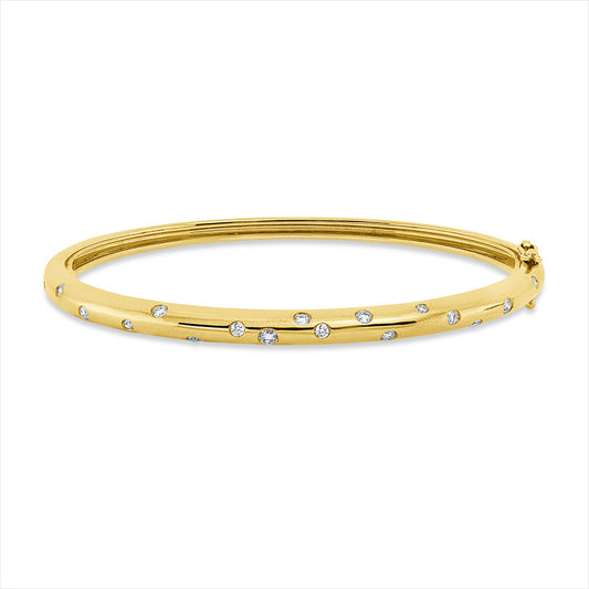 Armreif 18 kt GG, 20 Brill. 0,46 ct, W-si