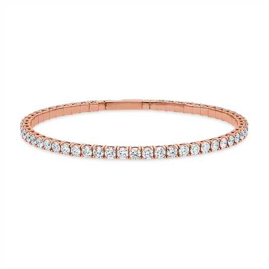 Armreif 18 kt RG, 52 Brill. 4,12 ct, TW-si/pi