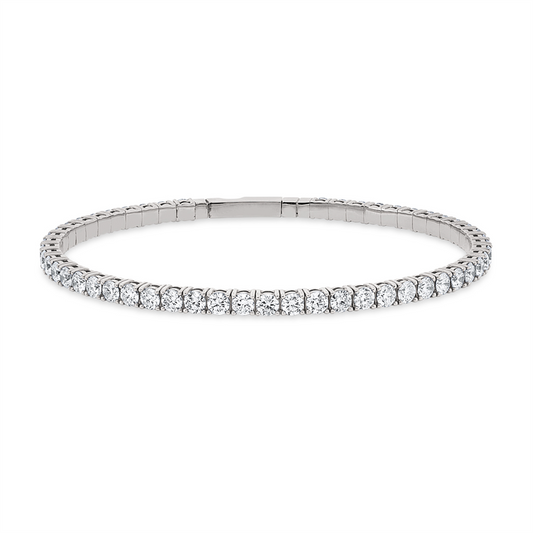 Armreif 18 kt WG, 52 Brill. 4,55 ct, TW-si/pi