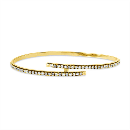 Armreif 18 kt GG, 105 Brill. 1,48 ct, TW-si