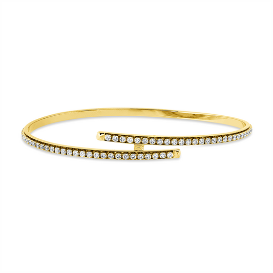 Armreif 18 kt GG, 105 Brill. 1,48 ct, TW-si