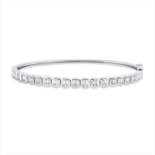 Armreif 18 kt WG, 19 Sm.schliff 2,20 ct, W-si