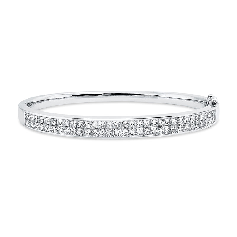 Armreif 18 kt WG, 62 Princ. 4,75 ct, TW-vsi