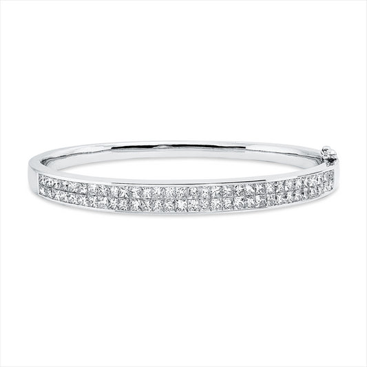 Armreif 18 kt WG, 62 Princ. 4,75 ct, TW-vsi