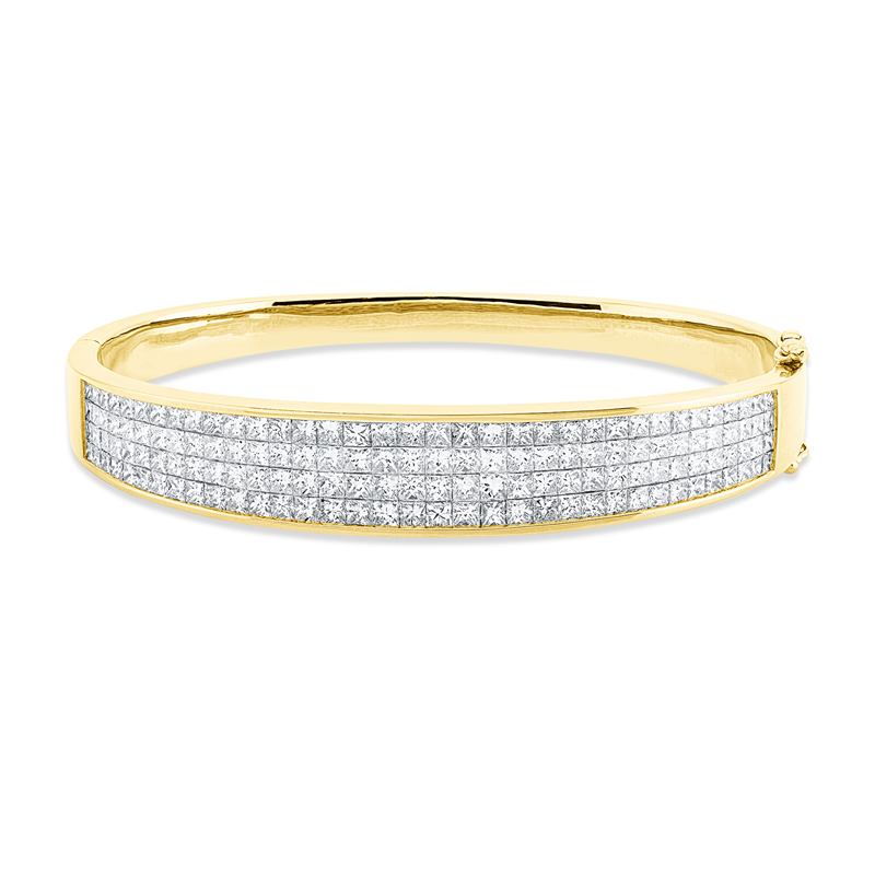 Armreif 18 kt GG, 140 Princ. 6,25 ct, TW-vsi