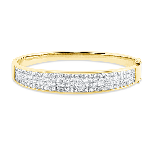Armreif 18 kt GG, 140 Princ. 6,25 ct, TW-vsi