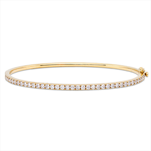 Armreif 18 kt GG, 38 Brill. 0,98 ct, TW-si