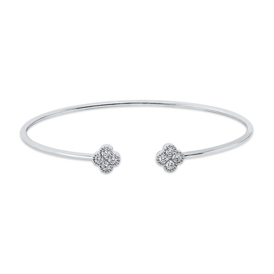 Armreif 18 kt WG, 10 Brill. 0,32 ct, TW-si