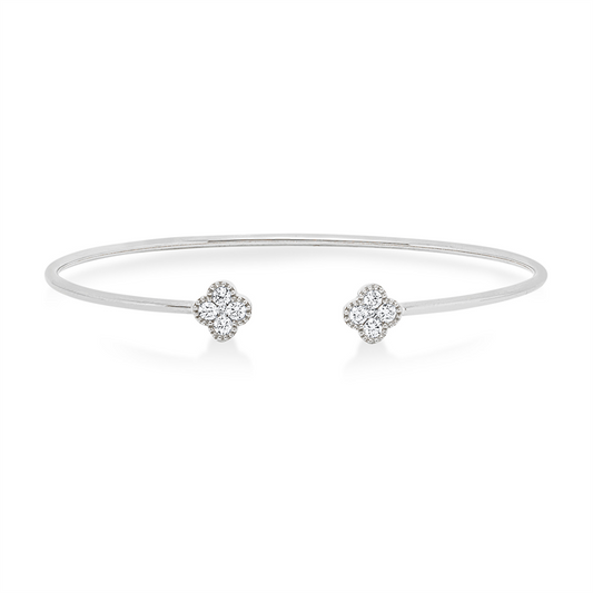 Armreif 18 kt WG, 10 Brill. 0,33 ct, TW-si