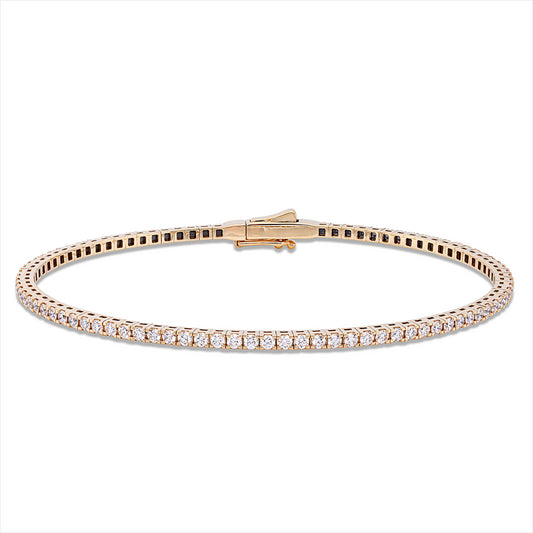 Armreif 18 kt GG, Größe 16, 64 Brill. 1,14 ct, TW-si, 22 Brill. 0,36 ct, TW-si