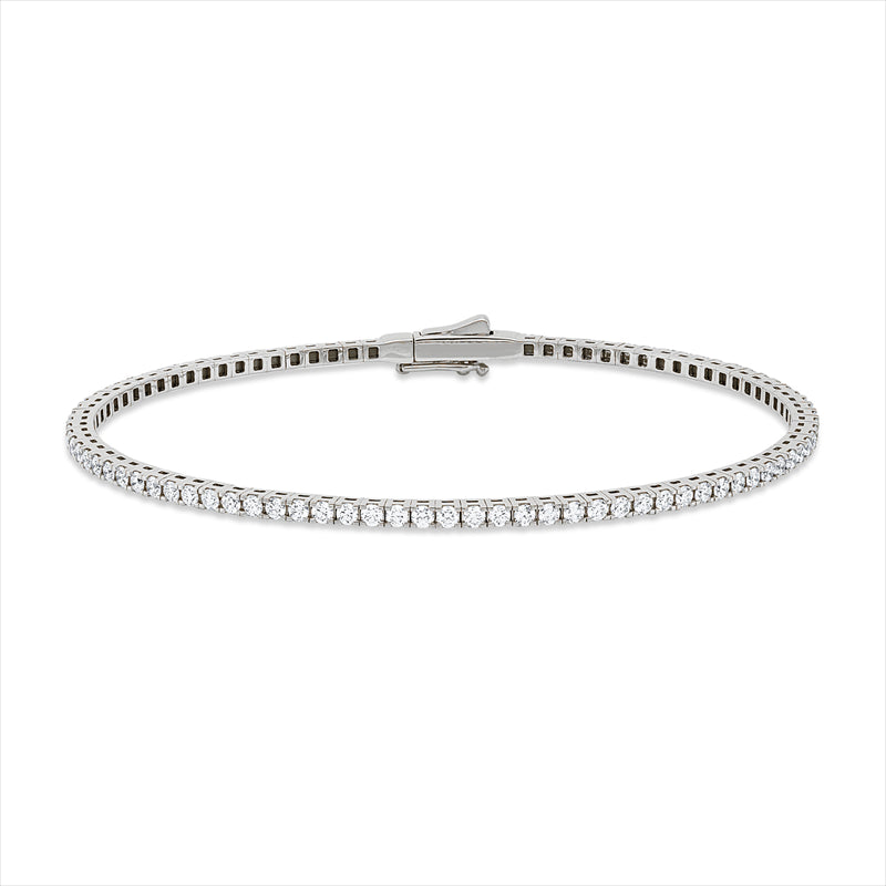 Armreif 18 kt WG, Größe 16, 64 Brill. 1,14 ct, TW-si, 22 Brill. 0,36 ct, TW-si