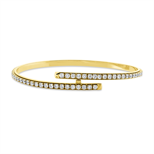 Armreif 18 kt GG, 79 Brill. 3,19 ct, TW-si