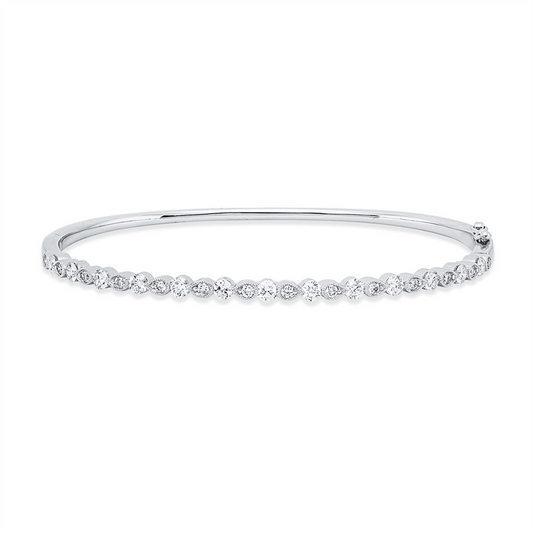 Armreif 18 kt WG, 27 Brill. 1,15 ct, TW-vsi/si