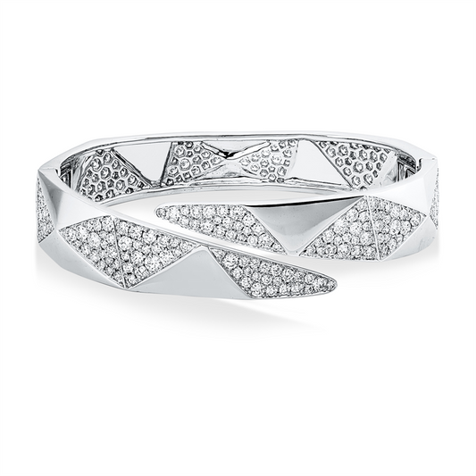 Armreif 18 kt WG, 260 Brill. 6,34 ct, TW-vsi