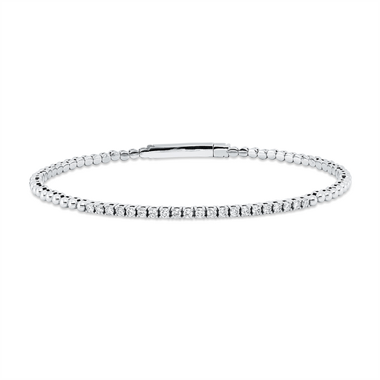Armreif 18 kt WG, 21 Brill. 0,45 ct, TW-vsi/si