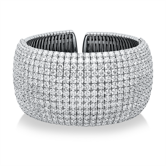 Armreif 18 kt WG, 455 Brill. 55,31 ct, TW-vsi
