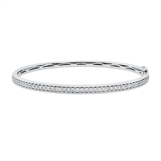 Armreif 18 kt WG, 45 Brill. 1,00 ct, TW-si
