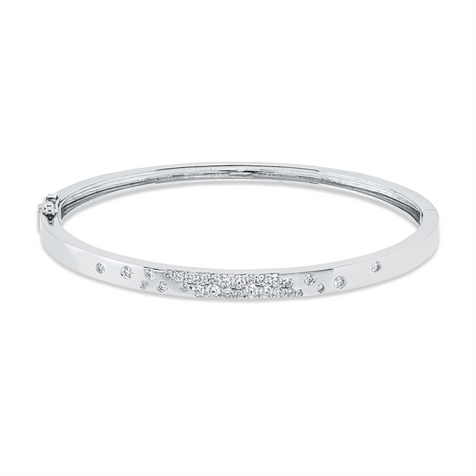 Armreif 18 kt WG, 30 Brill. 0,56 ct, TW-si