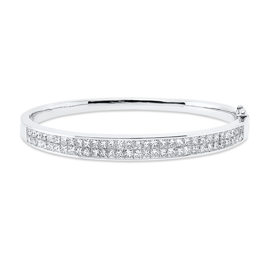Armreif 18 kt WG, 62 Princ. 4,75 ct, F-vsi