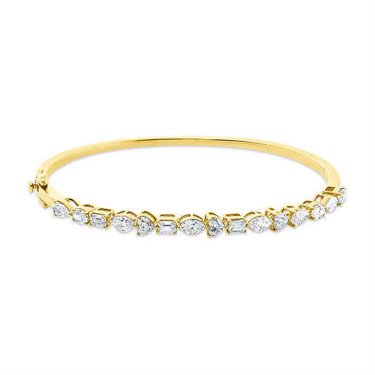 18 kt GG,3Herzschl. 0,46 ct, 4Nav. 0,67 ct, 2Oval 0,29 ct,2Tropfen 0,31 ct, 4Sm.schliff 0,58 ct,TW-vsi