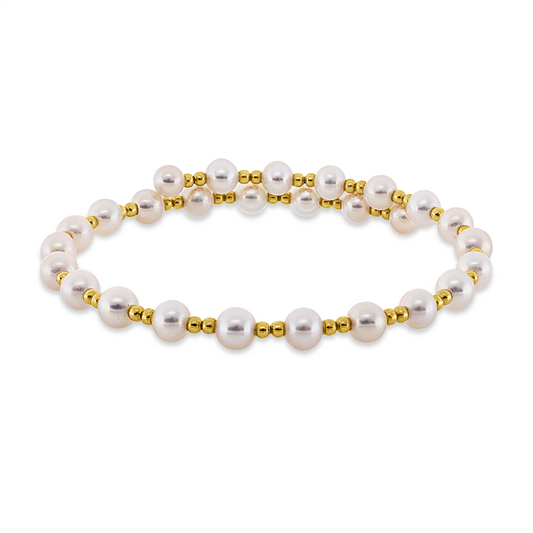 Armreif 18 kt GG, 27 SW weiß 4,5 mm