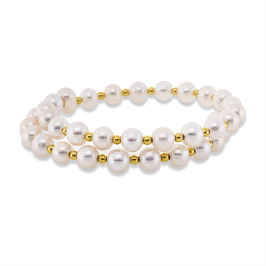 Armreif 18 kt GG, 36 SW weiß 5,5 mm