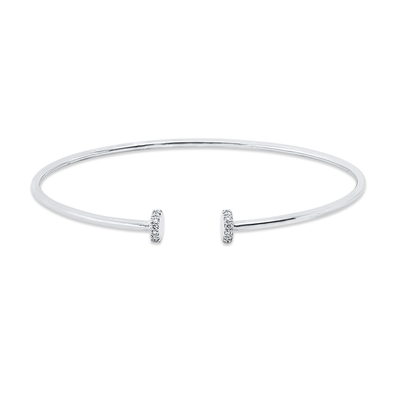 Armreif 18 kt WG, 26 Brill. 0,16 ct, TW-si