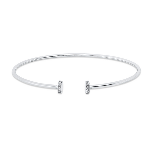 Armreif 18 kt WG, 26 Brill. 0,16 ct, TW-si