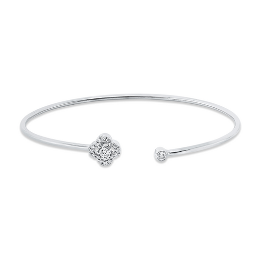 Armreif 18 kt WG, 18 Brill. 0,19 ct, TW-si