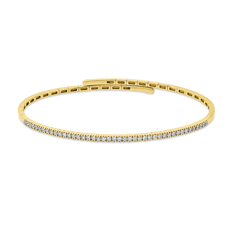 Armreif 18 kt GG, 43 Brill. 0,41 ct, TW-vsi
