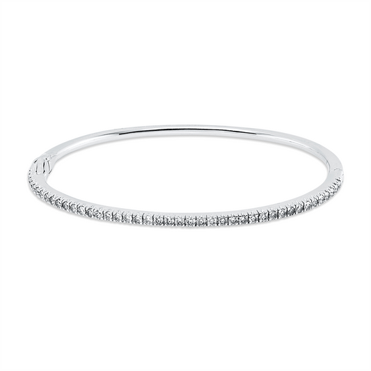 Armreif 18 kt WG, 42 Brill. 1,00 ct, TW-vsi