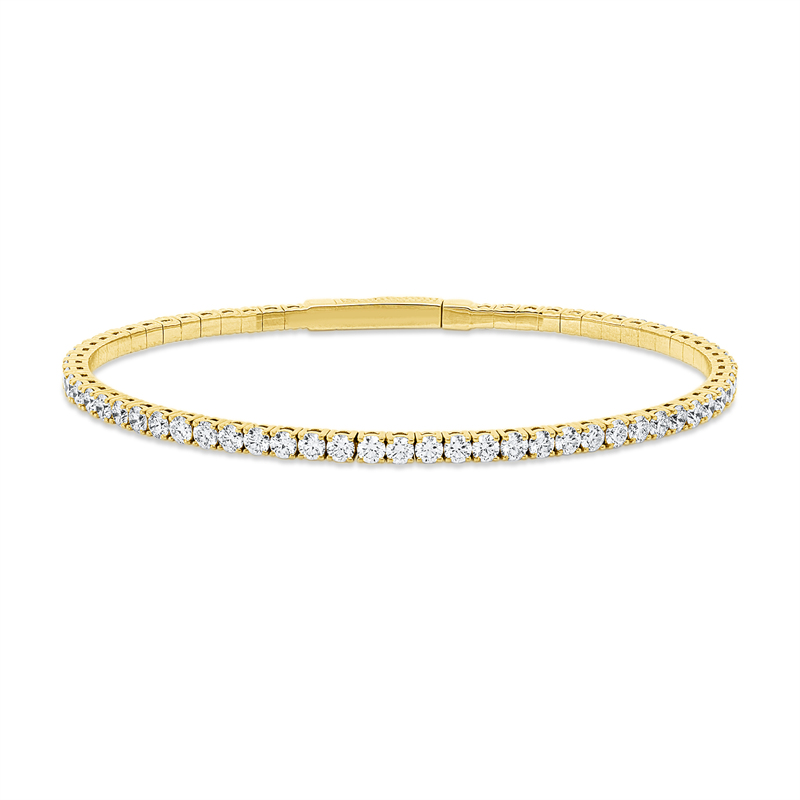 Armreif 18 kt GG, 64 Brill. 2,93 ct, TW-si